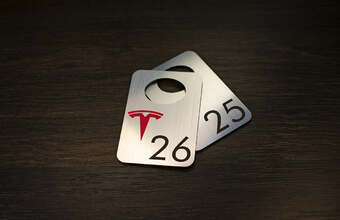 номерок пластиковый серебряный